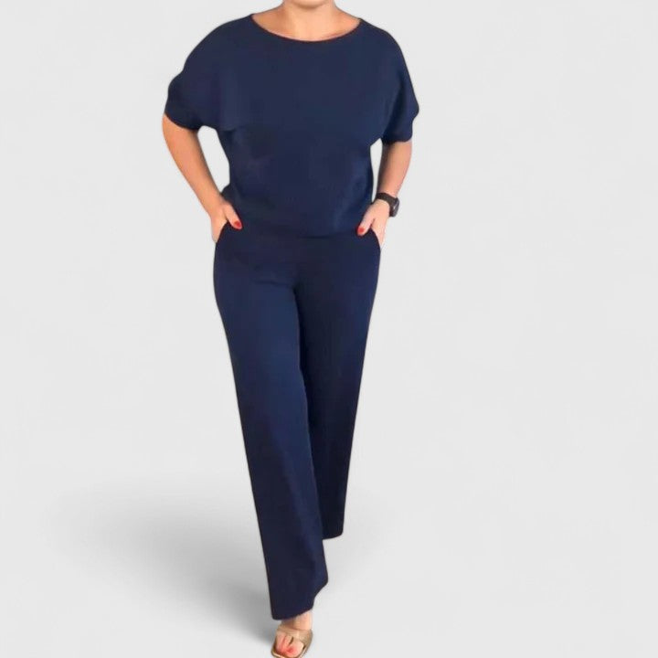 Women's Three Piece Set with Cardigan for Work by Selouva