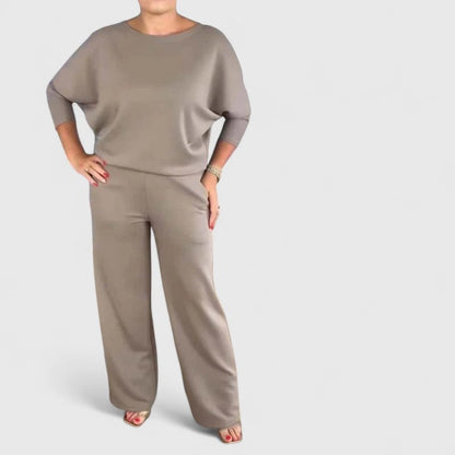 Women's Three Piece Set with Cardigan for Work by Selouva