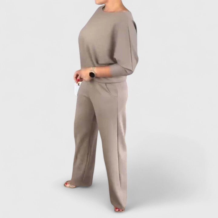 Women's Three Piece Set with Cardigan for Work by Selouva