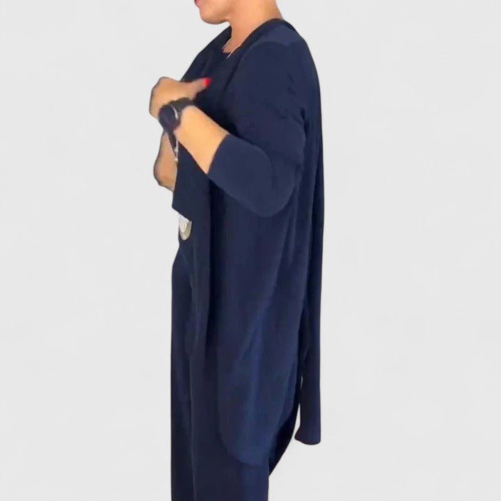 Women's Three Piece Set with Cardigan for Work by Selouva