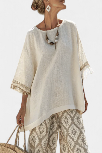 Women's Top And Wide-Leg Set Fringe by Selouva
