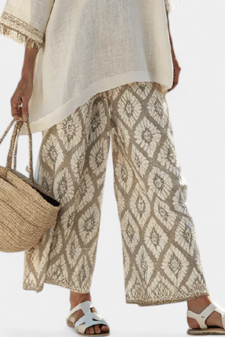 Women's Top And Wide-Leg Set Fringe by Selouva
