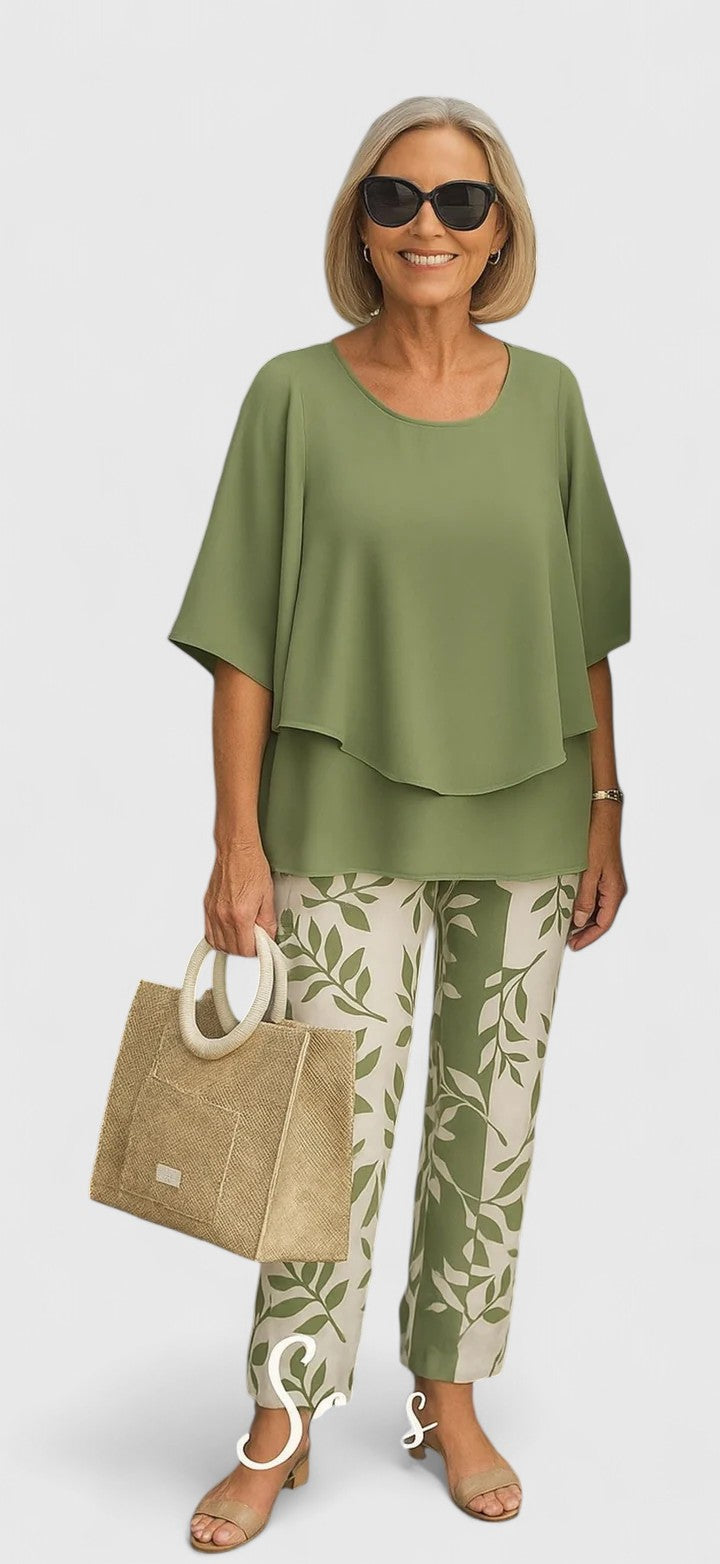 Women's Top &amp; Printed Pants Set by Selouva