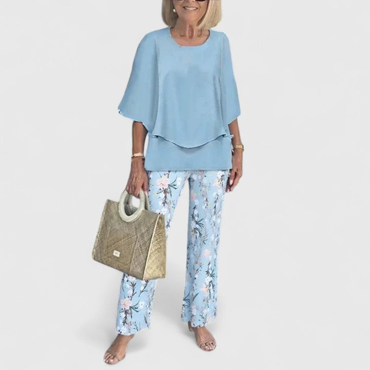 Women's Top &amp; Printed Pants Set by Selouva