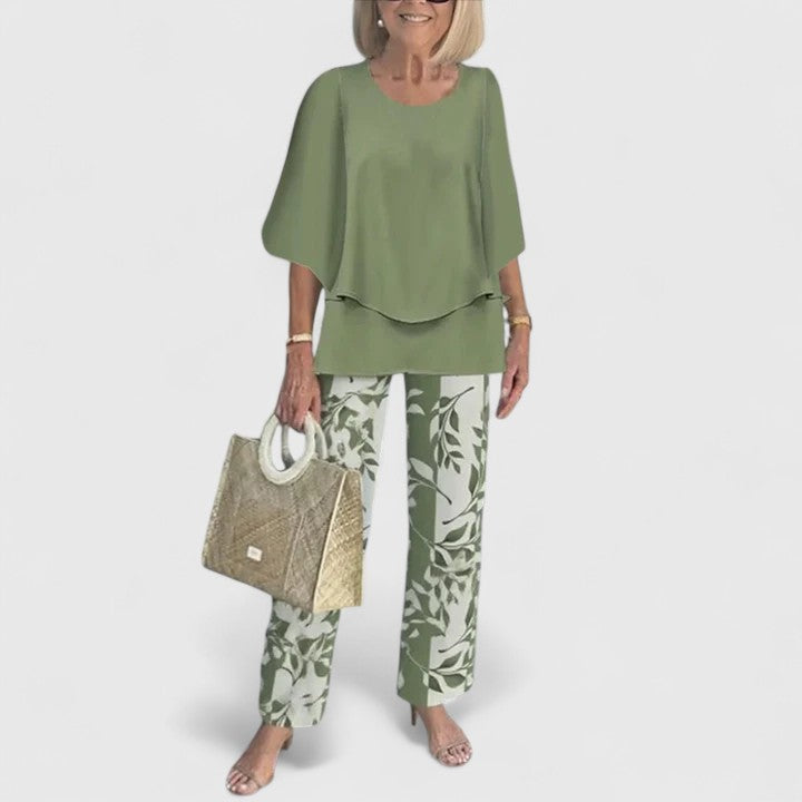 Women's Top &amp; Printed Pants Set by Selouva