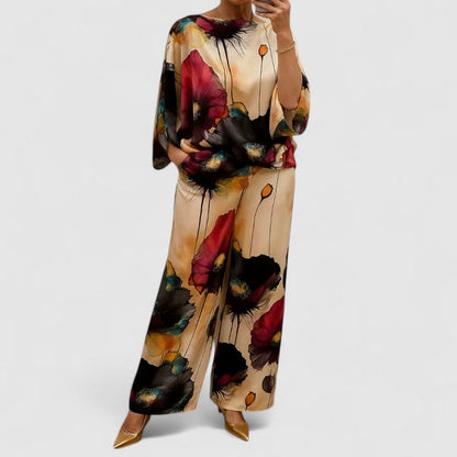 Women's Two Piece Set - Floral Print by Selouva