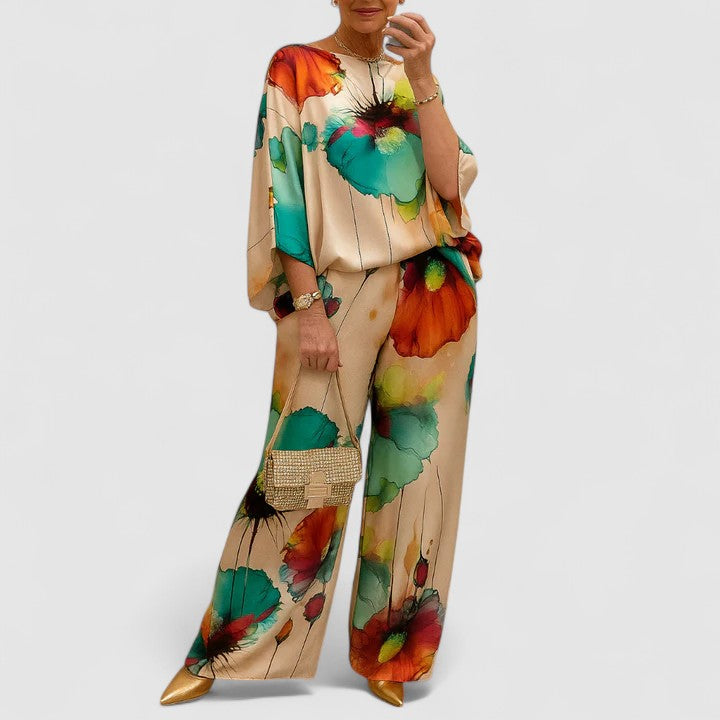Women's Two Piece Set - Floral Print by Selouva