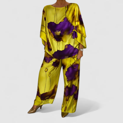 Women's Two Piece Set - Floral Print by Selouva
