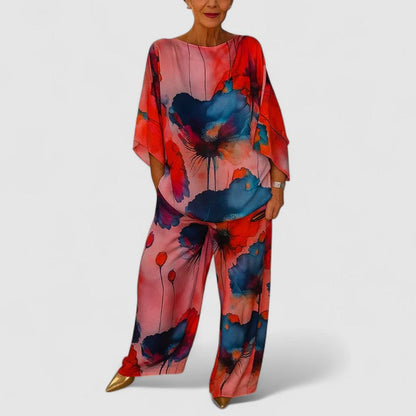 Women's Two Piece Set - Floral Print by Selouva
