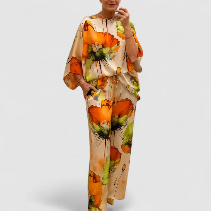 Women's Two Piece Set - Floral Print by Selouva
