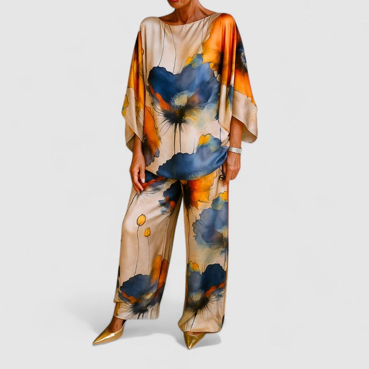 Women's Two Piece Set - Floral Print by Selouva