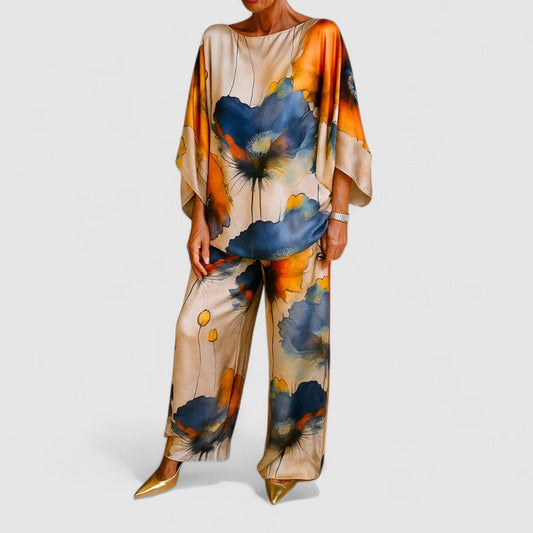 Women's Two Piece Set - Floral Print by Selouva