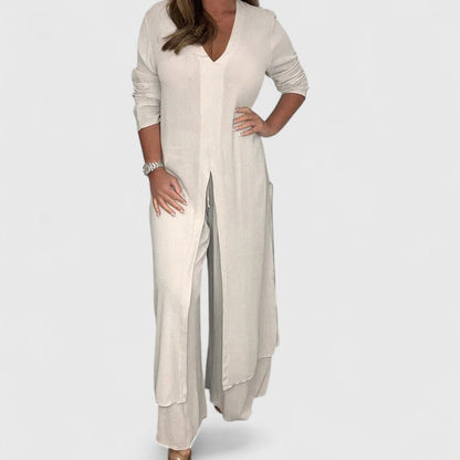 Women's Versatile Two-Piece Set with Pullover Top by Selouva