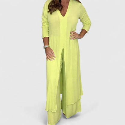 Women's Versatile Two-Piece Set with Pullover Top by Selouva