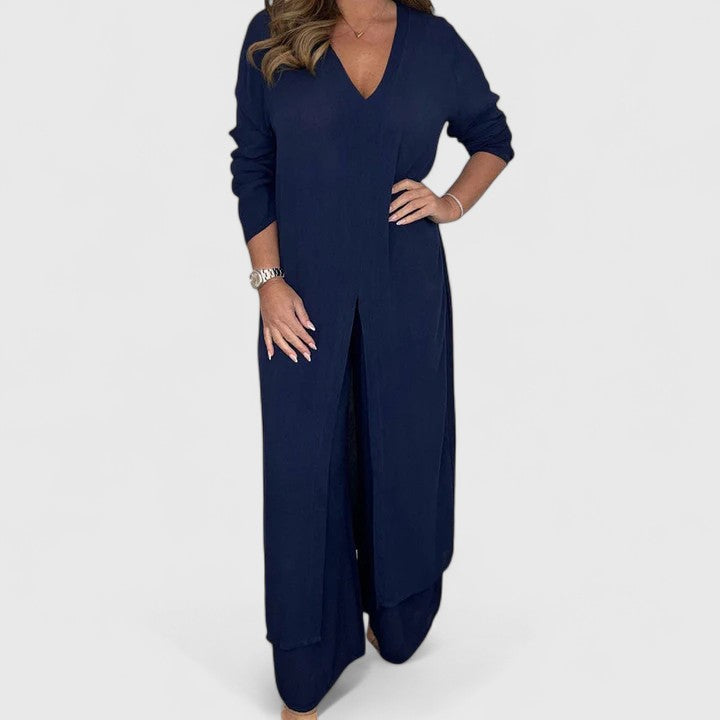 Women's Versatile Two-Piece Set with Pullover Top by Selouva