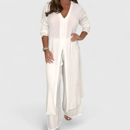 Women's Versatile Two-Piece Set with Pullover Top by Selouva