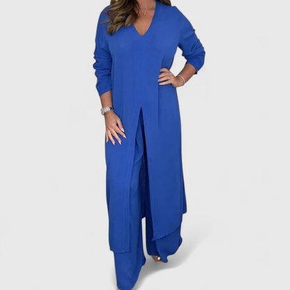 Women's Versatile Two-Piece Set with Pullover Top by Selouva