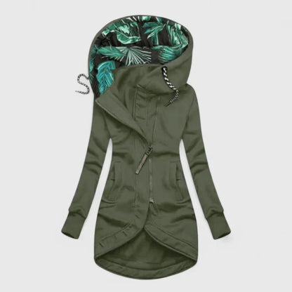 Women's Water-Repellent Comfort Jacket with Hood and Pockets by Selouva