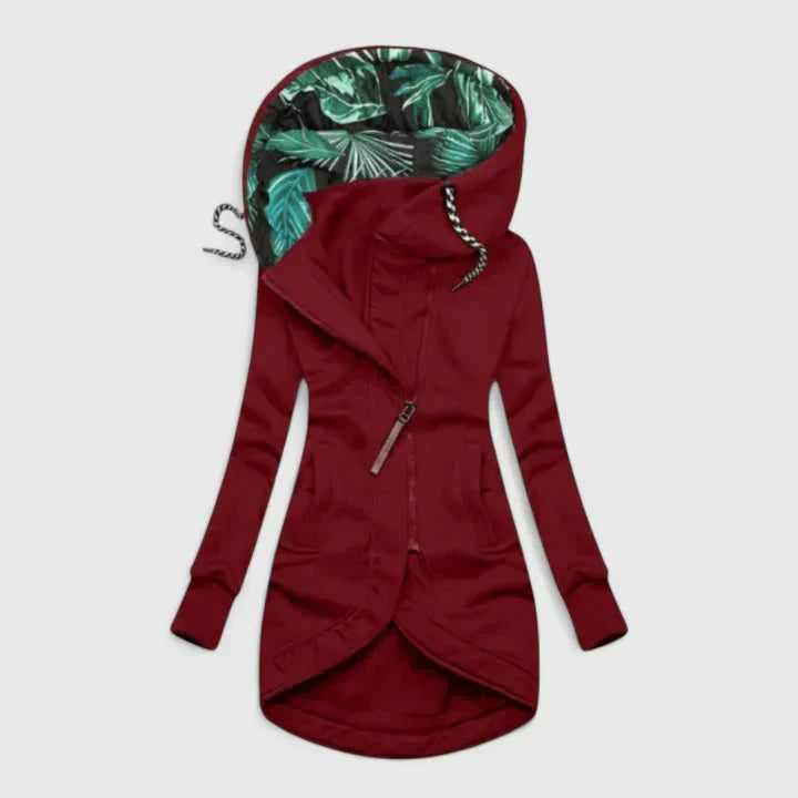 Women's Water-Repellent Comfort Jacket with Hood and Pockets by Selouva