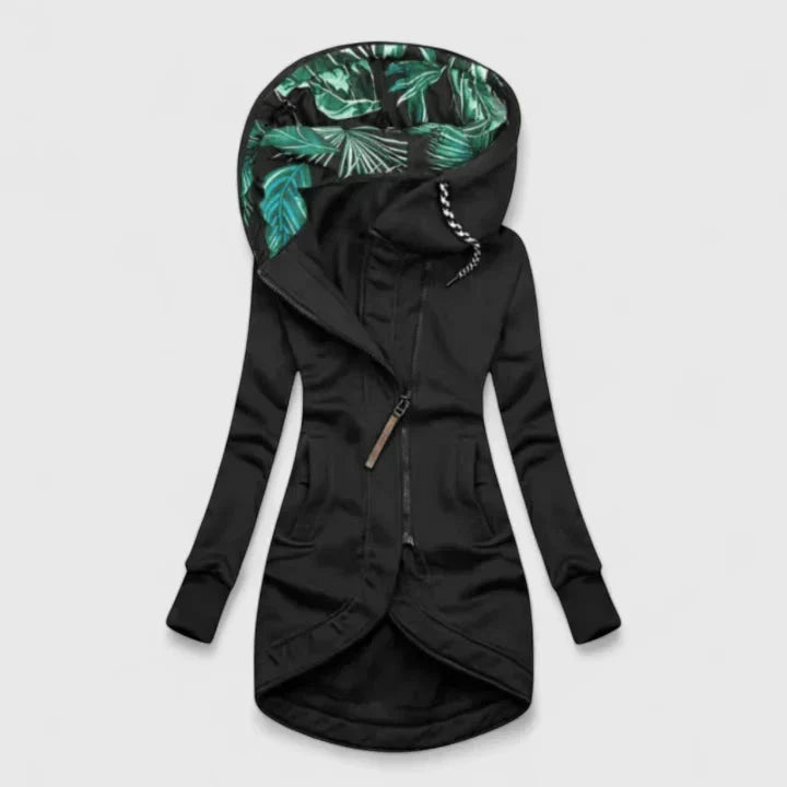 Women's Water-Repellent Comfort Jacket with Hood and Pockets by Selouva