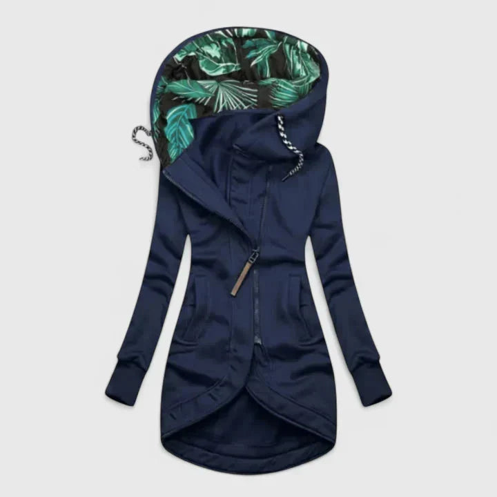 Women's Water-Repellent Comfort Jacket with Hood and Pockets by Selouva