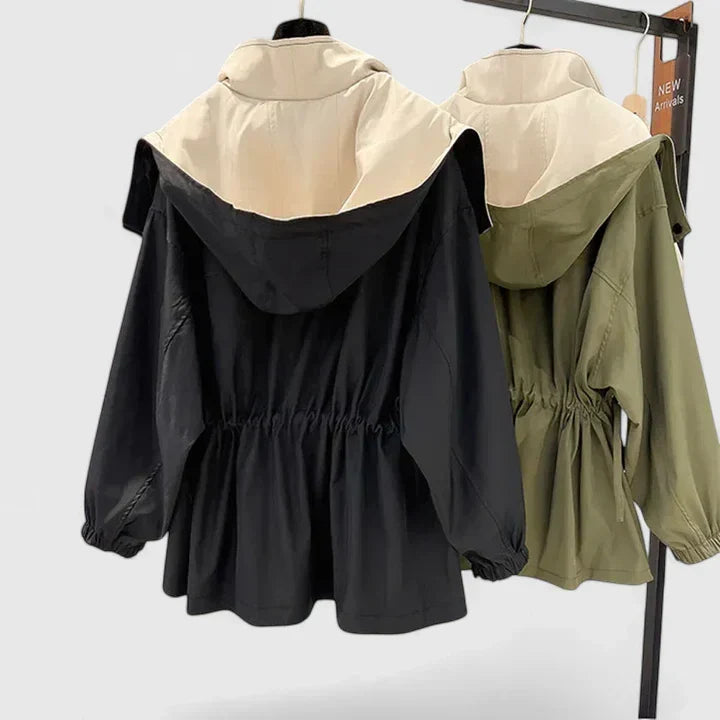 Women's Water-Repellent Jacket with Adjustable Waist for Outdoor by Selouva