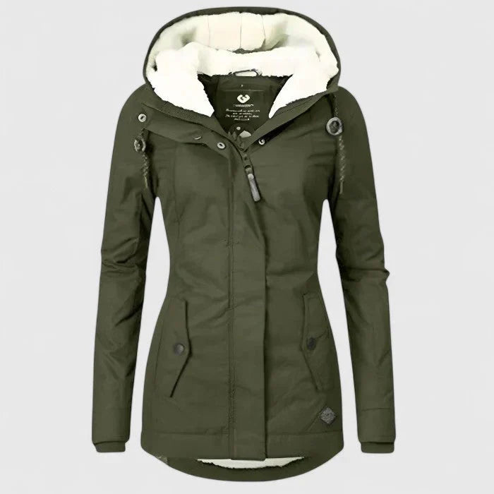 Women's Waterproof Jacket with Hood for Everyday Wear by Selouva