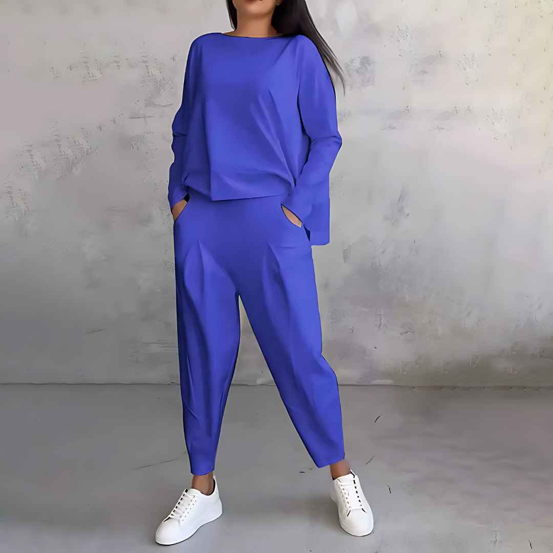 Women's White Two Piece Set for Workwear by Selouva