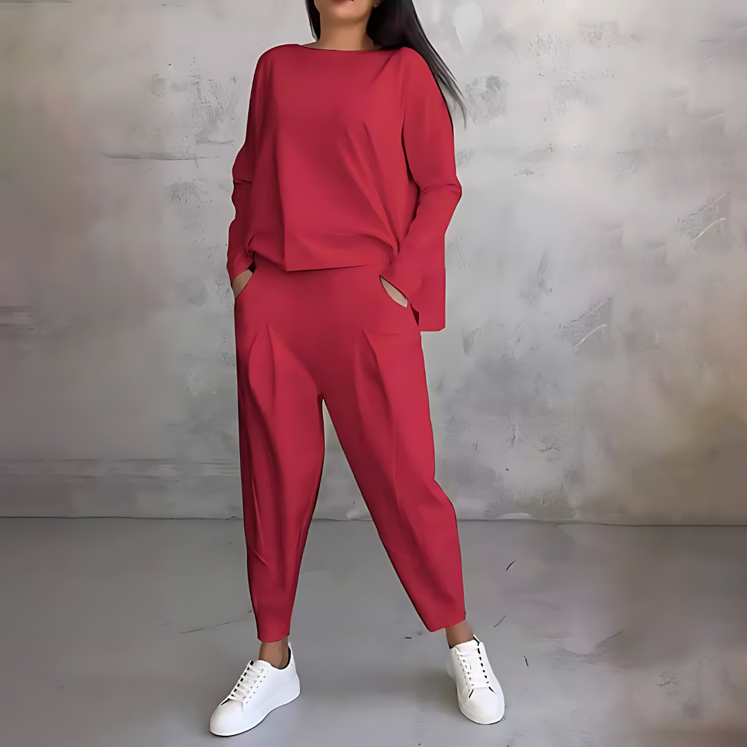 Women's White Two Piece Set for Workwear by Selouva