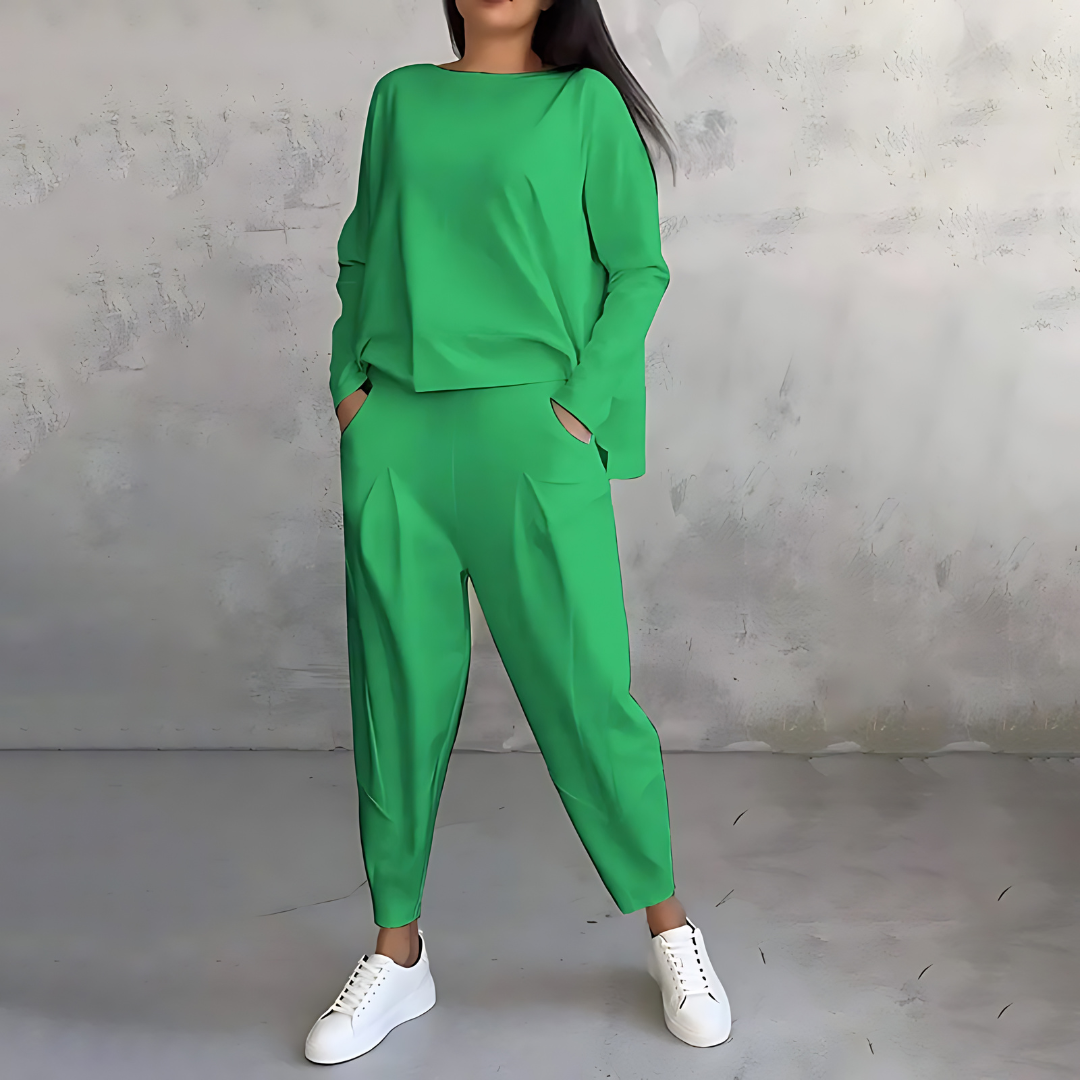 Women's White Two Piece Set for Workwear by Selouva