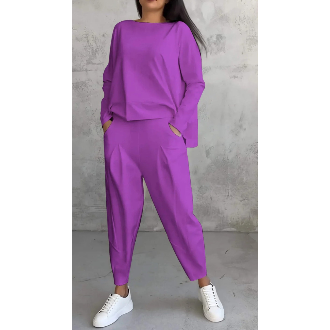 Women's White Two Piece Set for Workwear by Selouva