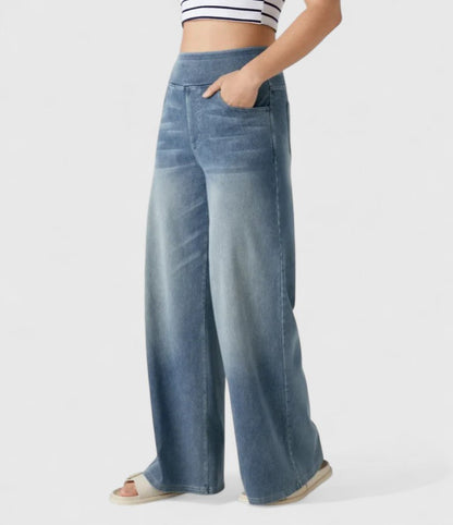 Sookie Comfortable Wide Leg Denim Pants For All Day Comfort by Selouva