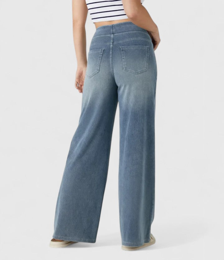Sookie Comfortable Wide Leg Denim Pants For All Day Comfort by Selouva