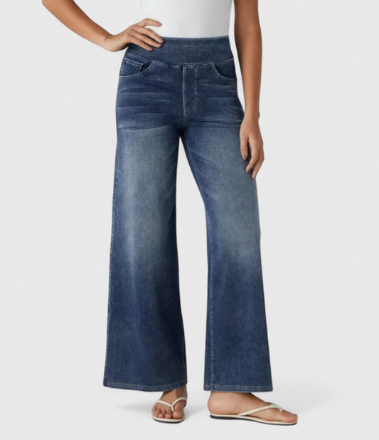 Sookie Comfortable Wide Leg Denim Pants For All Day Comfort by Selouva