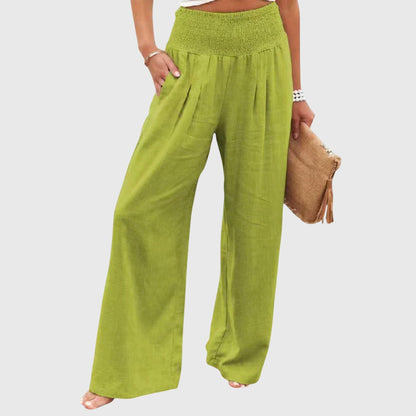 Julie Airy And Elegant Wide Leg Pants For Everyday And Office Wear by Selouva