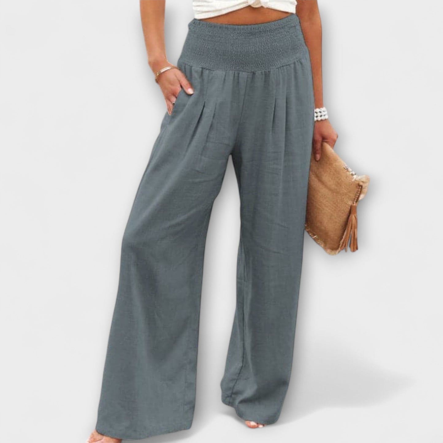 Thearya Casual Wide Leg Pants For Everyday Comfort by Selouva