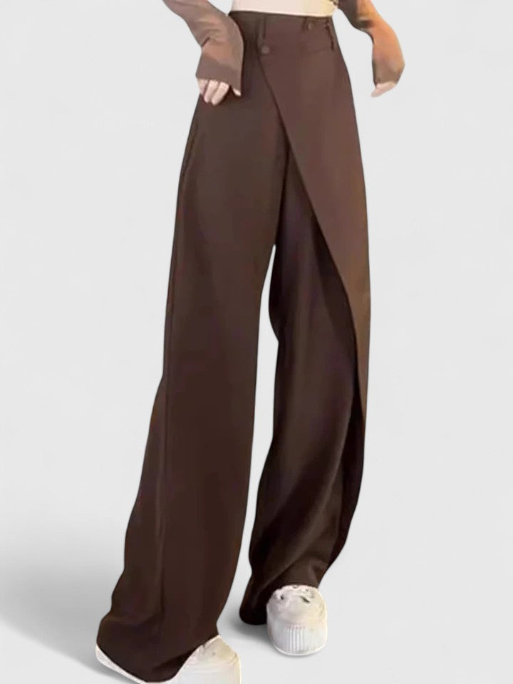 Chrissie Sophisticated Wide Leg Pants For Women Tailored High Waist by Selouva