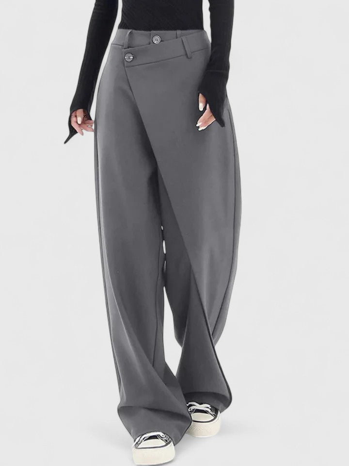 Chrissie Sophisticated Wide Leg Pants For Women Tailored High Waist by Selouva