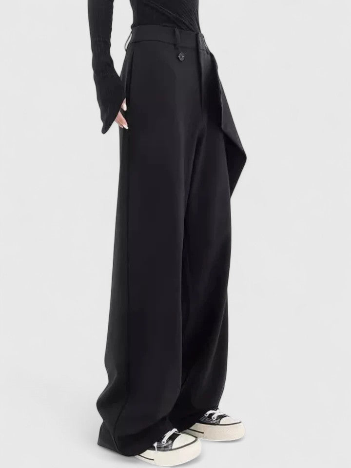 Chrissie Sophisticated Wide Leg Pants For Women Tailored High Waist by Selouva