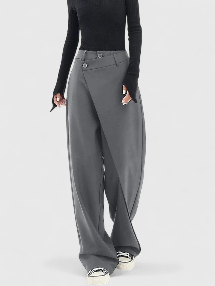 Chrissie Sophisticated Wide Leg Pants For Women Tailored High Waist by Selouva