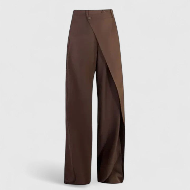 Chrissie Sophisticated Wide Leg Pants For Women Tailored High Waist by Selouva