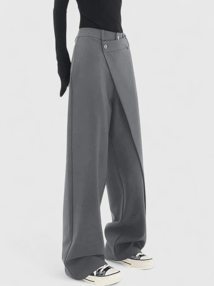 Chrissie Sophisticated Wide Leg Pants For Women Tailored High Waist by Selouva