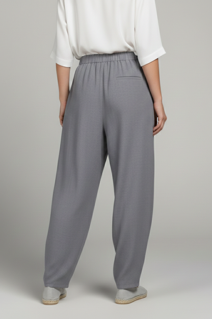 Chloe Womens Wide Leg Elastic Waist Trousers With Side Pockets by Selouva