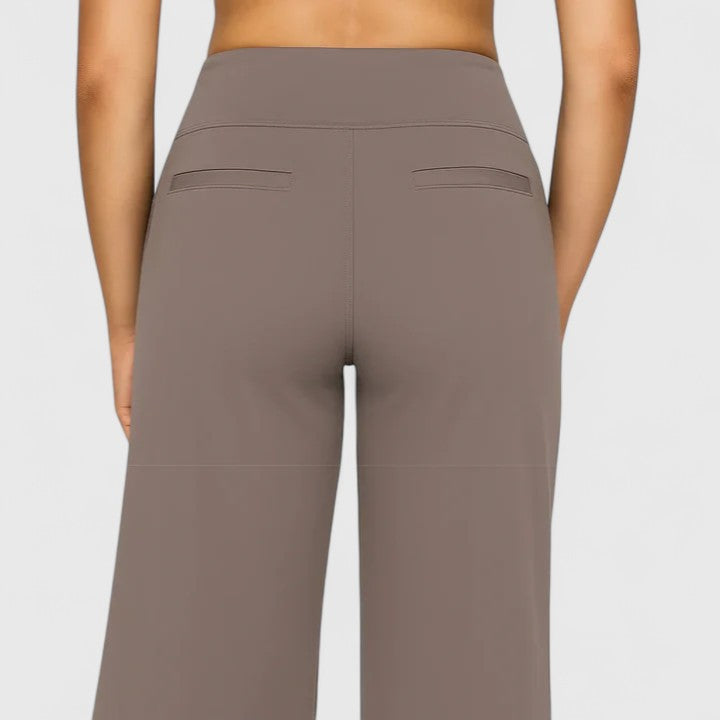 Hilary Sophisticated Wide Waistband Pants For All Day Comfort by Selouva