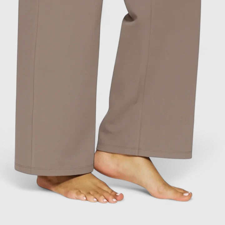 Hilary Sophisticated Wide Waistband Pants For All Day Comfort by Selouva