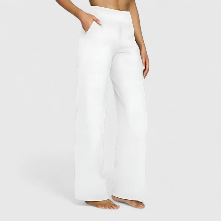 Hilary Sophisticated Wide Waistband Pants For All Day Comfort by Selouva