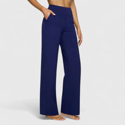 Hilary Sophisticated Wide Waistband Pants For All Day Comfort by Selouva