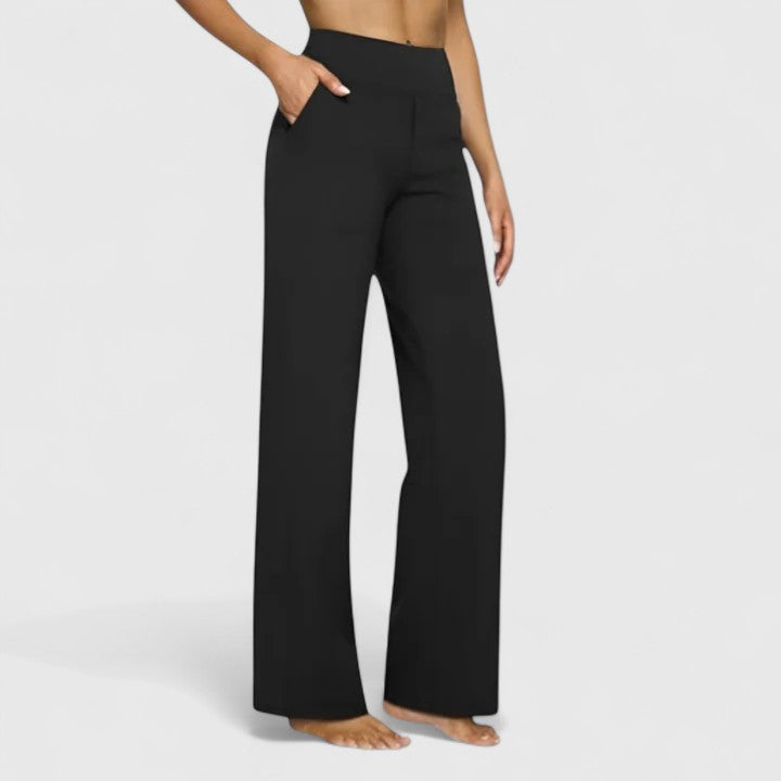 Hilary Sophisticated Wide Waistband Pants For All Day Comfort by Selouva