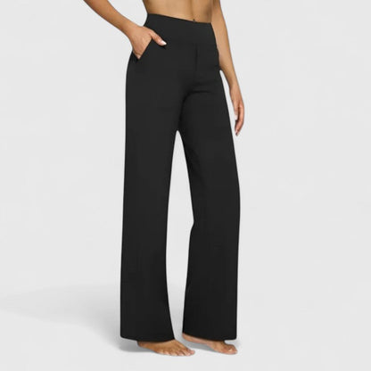 Hilary Sophisticated Wide Waistband Pants For All Day Comfort by Selouva