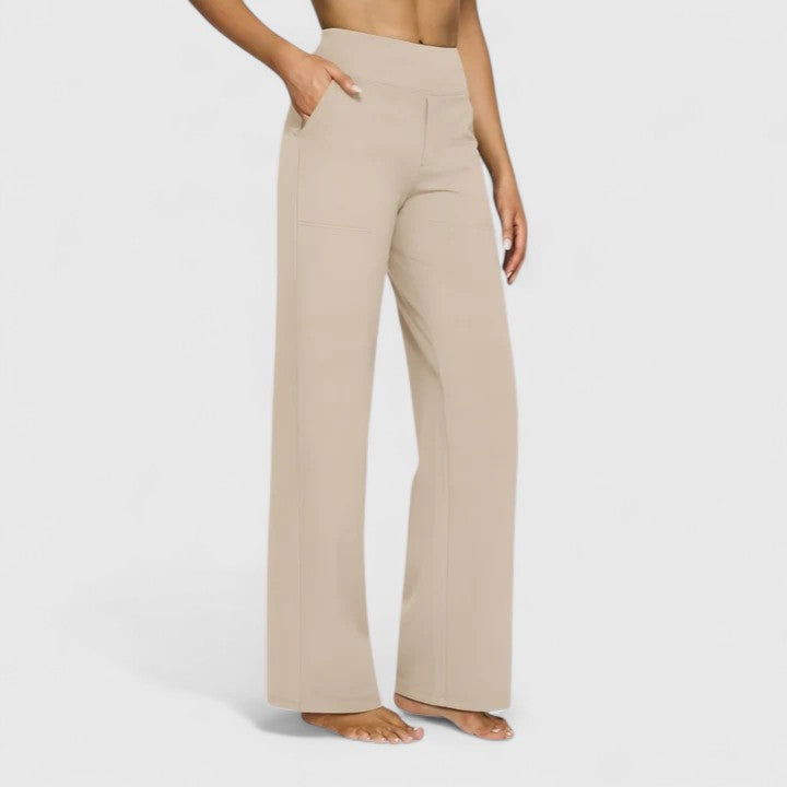 Hilary Sophisticated Wide Waistband Pants For All Day Comfort by Selouva
